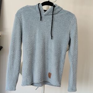 Light Gray-Blue Hooded Women's Sweater
